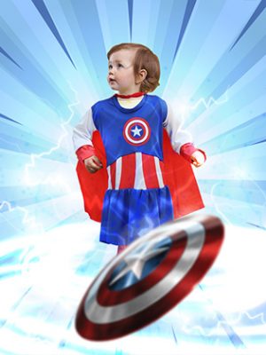 Traje Capitán América niña