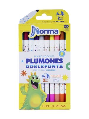 Plumones doble punta Norma x10und