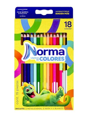 Colores Norma largos tradicionales x18und