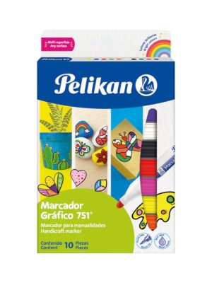 Marcadores Gráficos Pelikan 751 Surtidos x10und