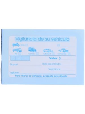 Talonario Control de Parqueo Marden