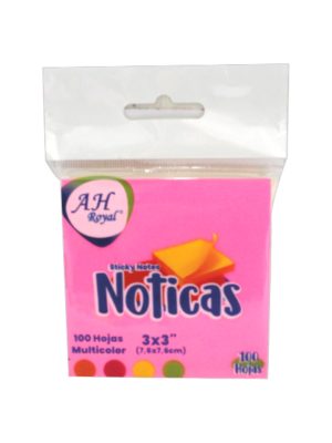 Papel para notas AH royal de colores neón 100 hojas