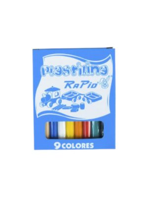 Caja plastilina Rapid 9 colores corta